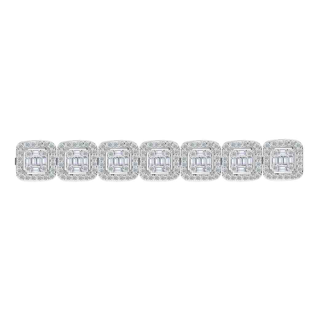 Charm Diamond Baguette Brecelet  BR93508AL7